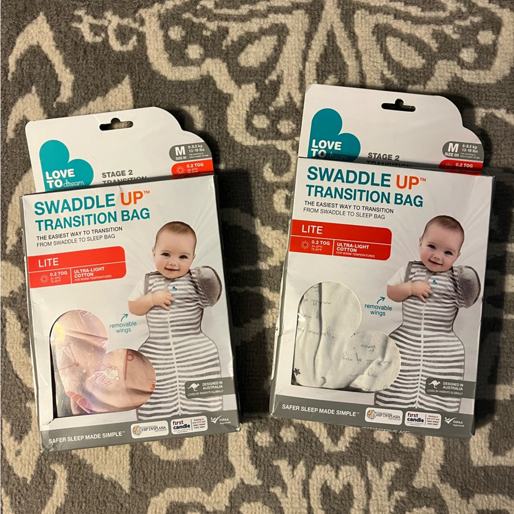 Set of TWO Love to Dream Swaddle Up Transition Bag size M - price for the pair